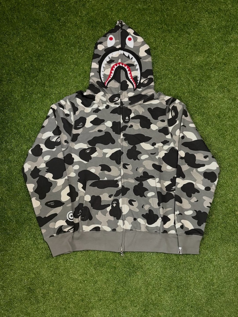 Grey Mix Bape Zip Up